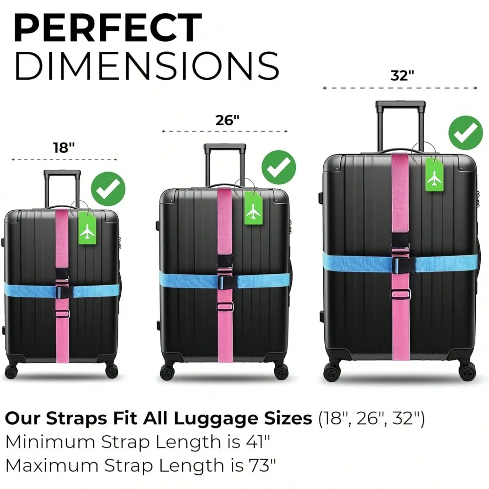 Luggage Strap Set with Luggage - Travel Accessories In Bulk 评论和价格
