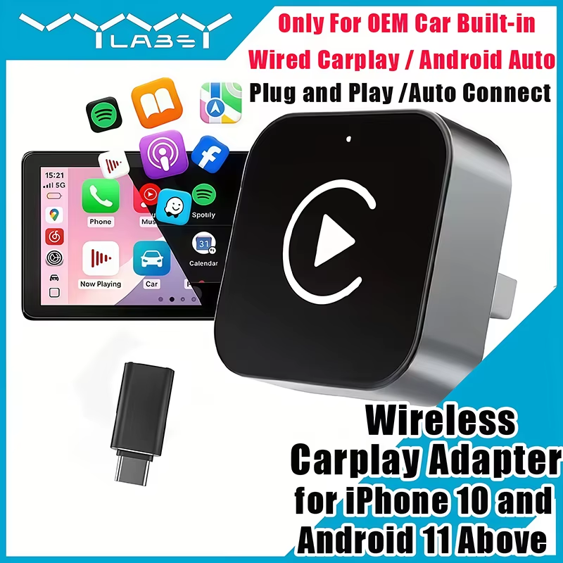 2-in-1 Wireless CarPlay Adapte - Travel Plug Type C 评论和价格