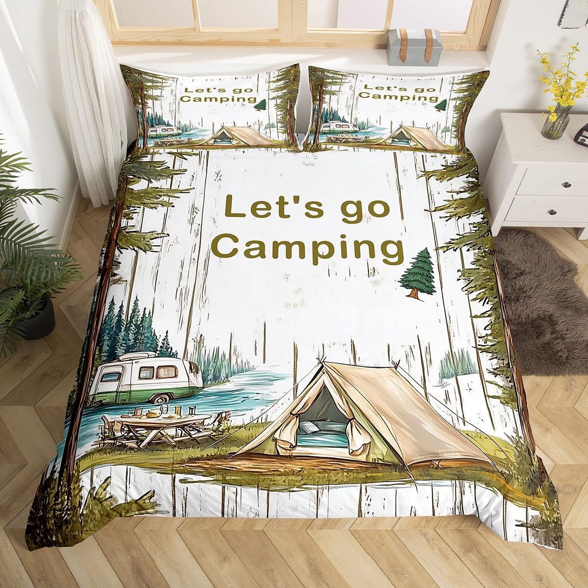 Camping Duvet Cover Set Full K - Travel Accessories To 3D Print 评论和价格