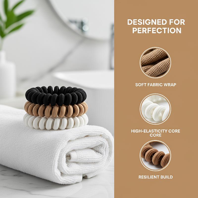 Spiral Coil Hair Ties No Damag - Travel Accessories Useful 评论和价格